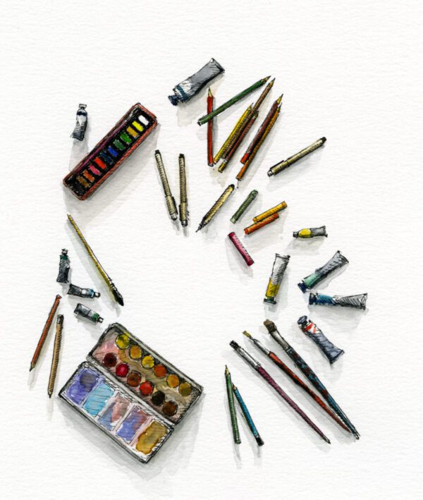 Watercolor Painting with João Galera, March 7th and 8th, 2020 - Image 6