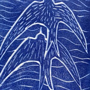 THINGS WITH WINGS: Linocut/ collaborative accordion book workshop